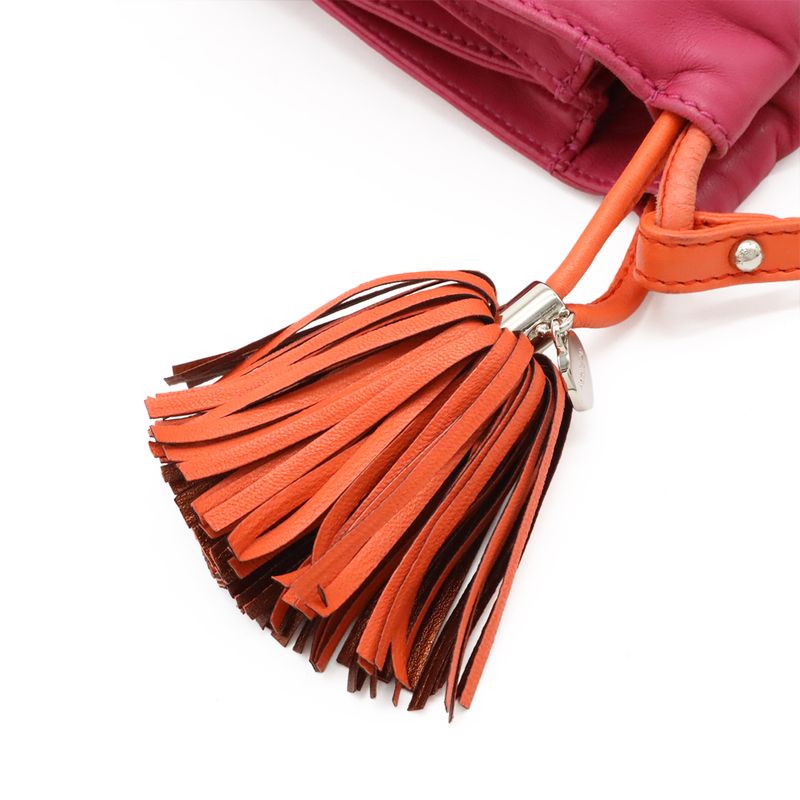 LOEWE Flamenco Anagram Mini Shoulder Bag Pochette Crossbody Drawstring Fringe