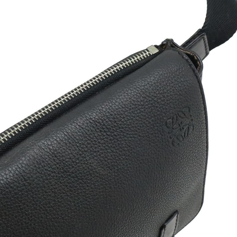 LOEWE Anagram Military-bum Bag Body Bag Shoulder-bag Crossbody Leather Black