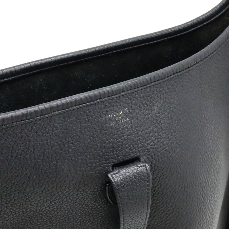 HERMES Evelyne 3 III GM Shoulder Bag Crossbody Taurillon Clemence Black
