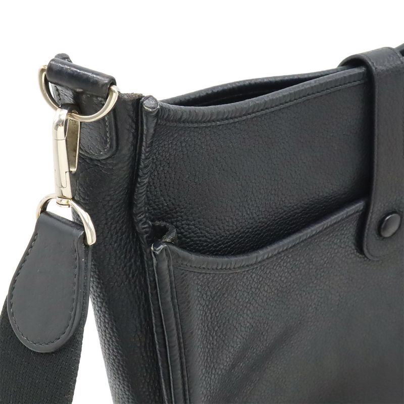 HERMES Evelyne 3 III GM Shoulder Bag Crossbody Taurillon Clemence Black