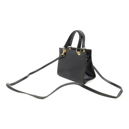 CELINE Handbag Mini Bag 2WAY Shoulder Bag Crossbody Leather Black Gold Hardware