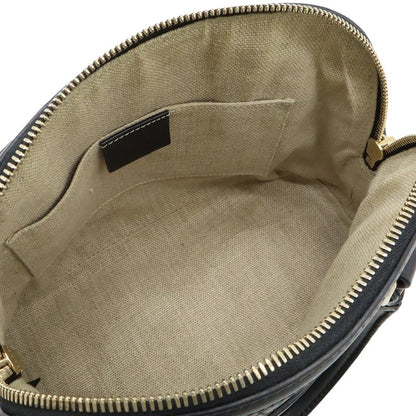 GUCCI Micro Guccissima Handbag Mini Bag 2WAY Shoulder Bag Leather Black Gold