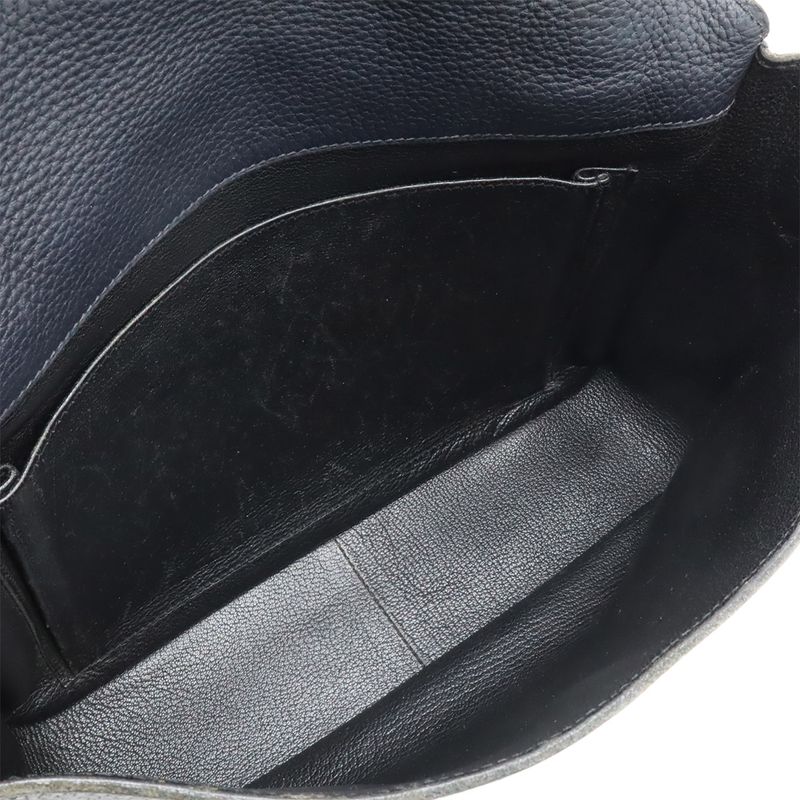 HERMES Steve Caporal 27 Shoulder Bag Messenger Bag Crossbody Taurillon Clemence