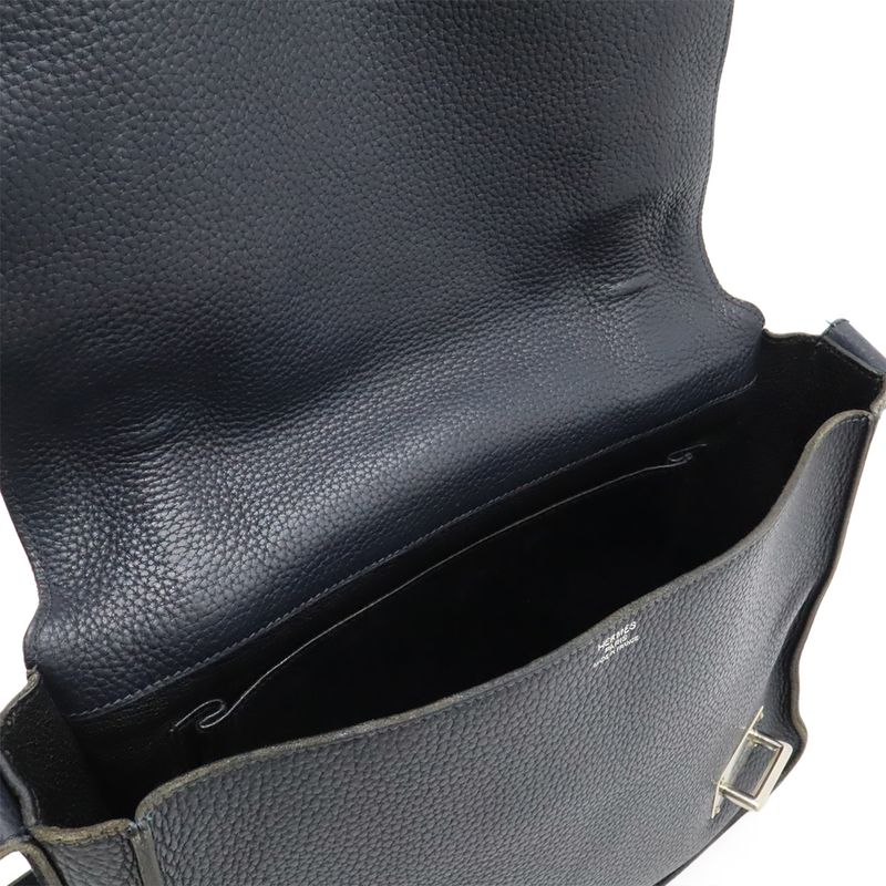 HERMES Steve Caporal 27 Shoulder Bag Messenger Bag Crossbody Taurillon Clemence