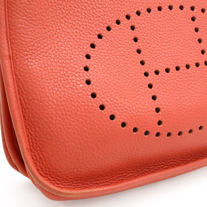 HERMES Evelyne 3 III PM Shoulder Bag Taurillon Clemence Leather Bougainvillea
