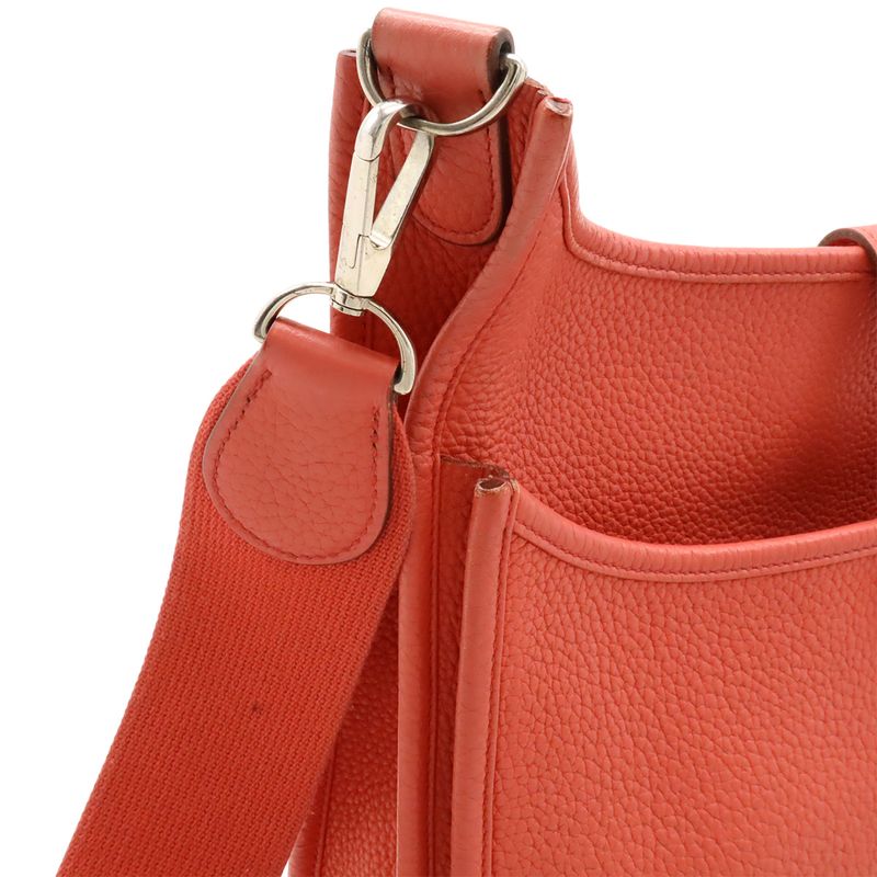 HERMES Evelyne 3 III PM Shoulder Bag Taurillon Clemence Leather Bougainvillea