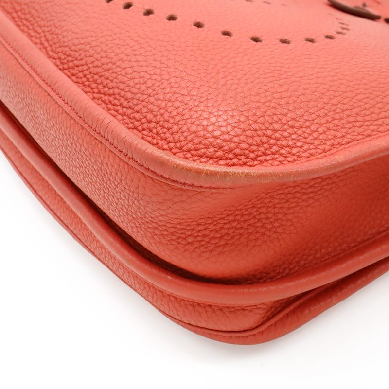 HERMES Evelyne 3 III PM Shoulder Bag Taurillon Clemence Leather Bougainvillea