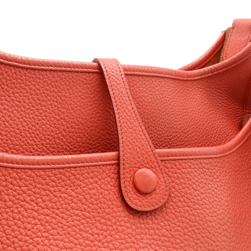 HERMES Evelyne 3 III PM Shoulder Bag Taurillon Clemence Leather Bougainvillea