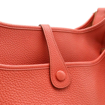 HERMES Evelyne 3 III PM Shoulder Bag Taurillon Clemence Leather Bougainvillea