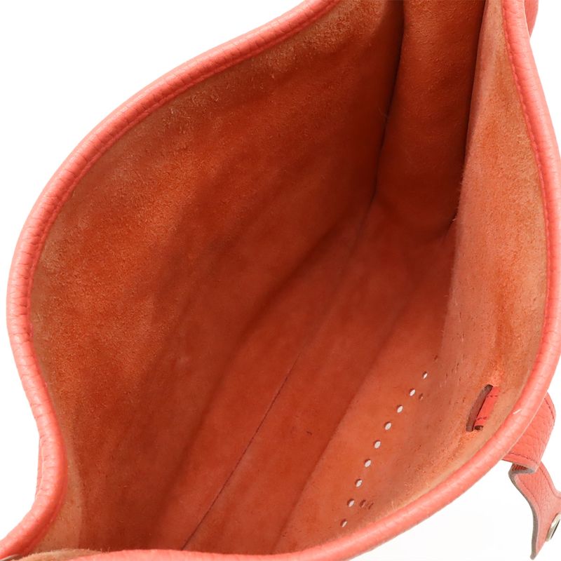 HERMES Evelyne 3 III PM Shoulder Bag Taurillon Clemence Leather Bougainvillea