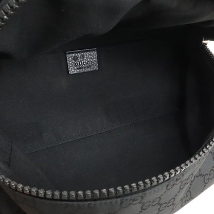 GUCCI GG Nylon Body Bag Waist Bag Hip Bag Shoulder Bag Leather Black Outlet
