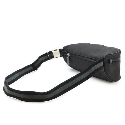GUCCI GG Nylon Body Bag Waist Bag Hip Bag Shoulder Bag Leather Black Outlet