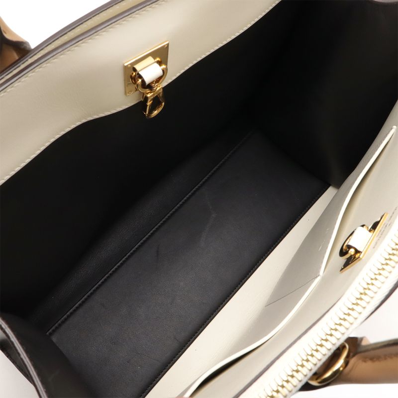 Louis Vuitton City Steamer-mm Handbag 2WAY Shoulder- Bicolor- Leather White
