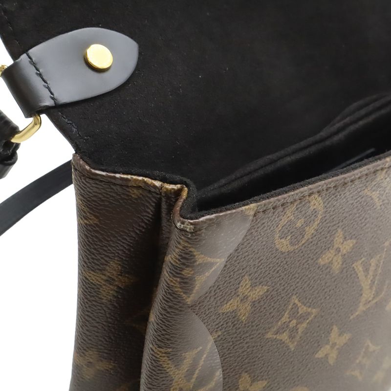 Louis Vuitton Monogram Epi Saint Michel Shoulder Bag Leather Noir Black M44030