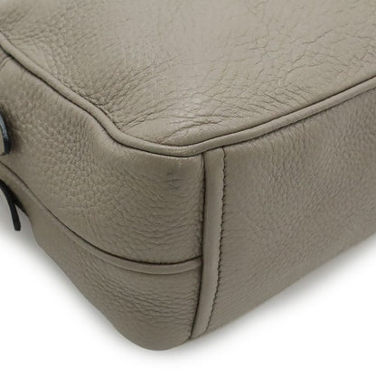 PRADA Shoulder Bag 2WAY Pochette Crossbody Striped Shoulder Leather Argilla
