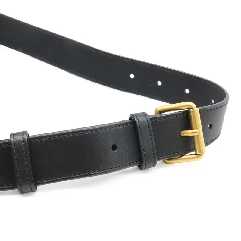 GUCCI Ggmarmont Belt Bag Body Bag Waist Bag Waist Pouch Quilted Leather Black