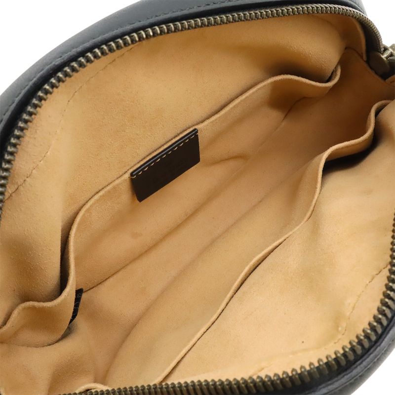 GUCCI Ggmarmont Belt Bag Body Bag Waist Bag Waist Pouch Quilted Leather Black