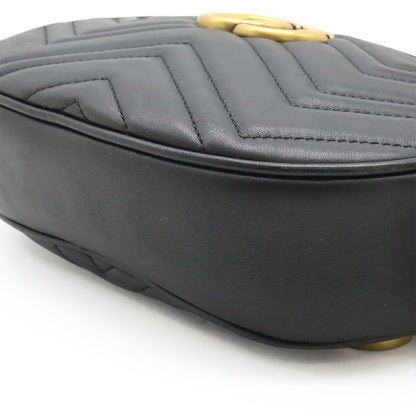 GUCCI Ggmarmont Belt Bag Body Bag Waist Bag Waist Pouch Quilted Leather Black