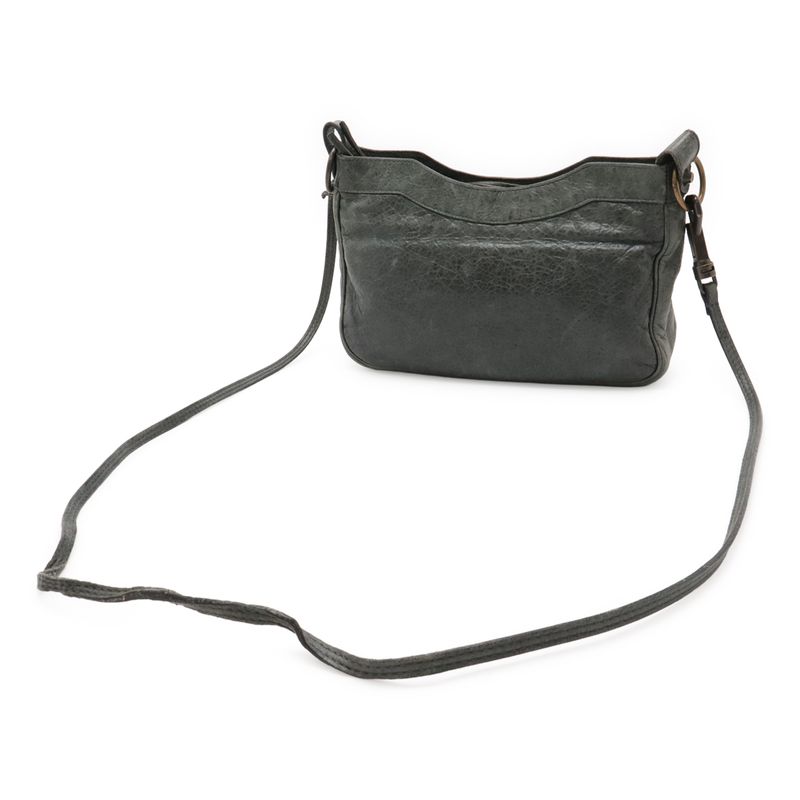 BALENCIAGA The Hip Shoulder Bag Crossbody Pochette Leather Dark Green Mila