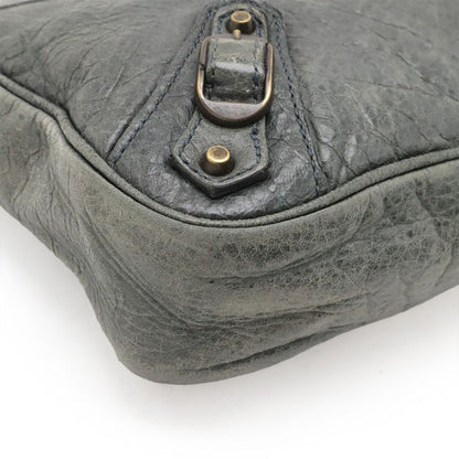 BALENCIAGA The Hip Shoulder Bag Crossbody Pochette Leather Dark Green Mila