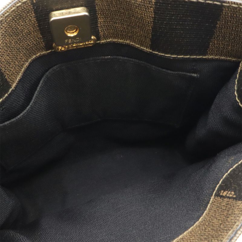 FENDI Pekan Handbag 3WAY Shoulder Tote Backpack Rucksack PVC Leather Khaki