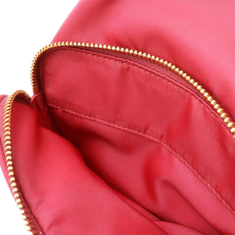 PRADA Handbag Bucket Bag Drawstring 2WAY Shoulder Bag Nylon Leather Pink Gold