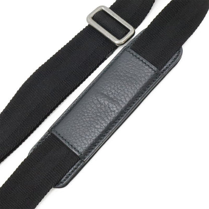 GUCCI GG Canvas Shoulder Bag Crossbody Leather Dark Gray Black Outlet