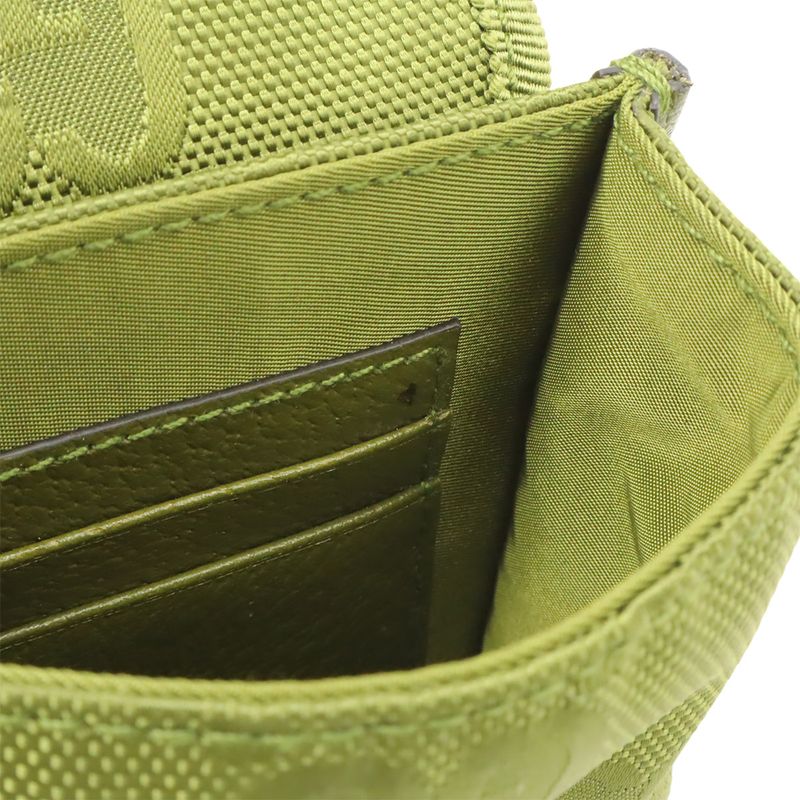 GUCCI Off The Grid Shoulder Bag Smartphone Shoulder Nylon Canvas Leather Khaki