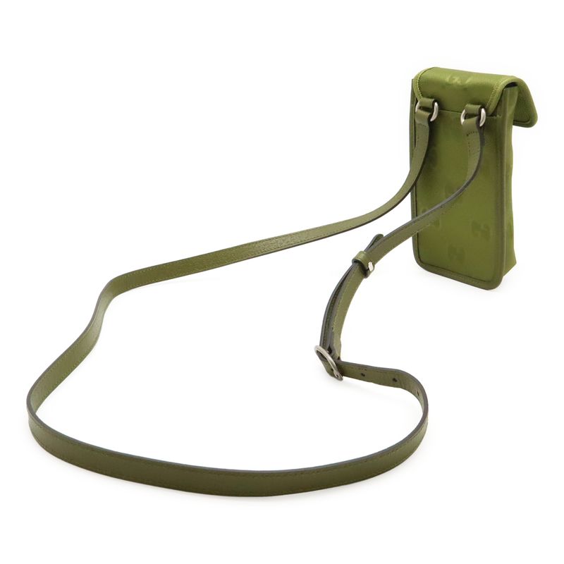 GUCCI Off The Grid Shoulder Bag Smartphone Shoulder Nylon Canvas Leather Khaki