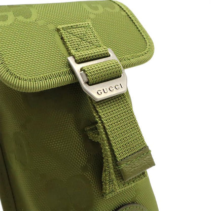 GUCCI Off The Grid Shoulder Bag Smartphone Shoulder Nylon Canvas Leather Khaki