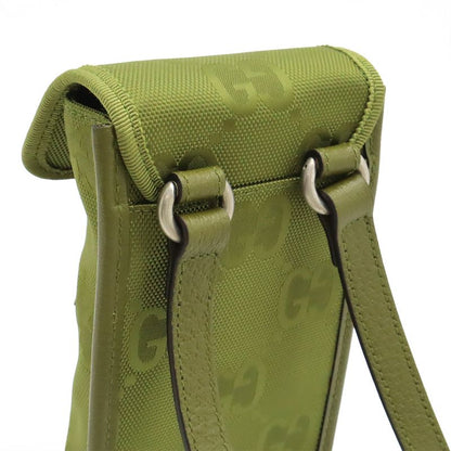 GUCCI Off The Grid Shoulder Bag Smartphone Shoulder Nylon Canvas Leather Khaki