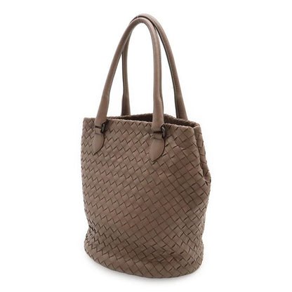 BOTTEGA VENETA Intrecciato Tote Bag Handbag Leather Pink Brown 225166