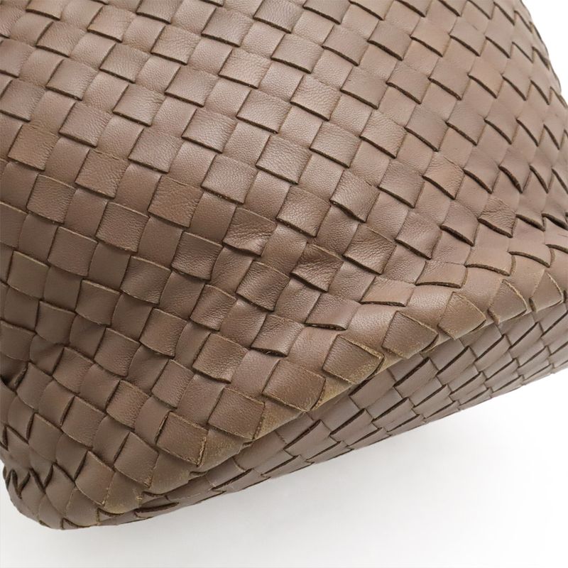 BOTTEGA VENETA Intrecciato Tote Bag Handbag Leather Pink Brown 225166