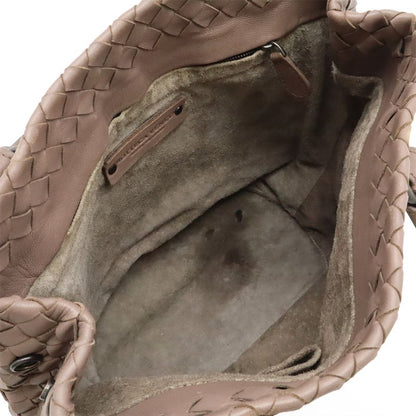 BOTTEGA VENETA Intrecciato Tote Bag Handbag Leather Pink Brown 225166