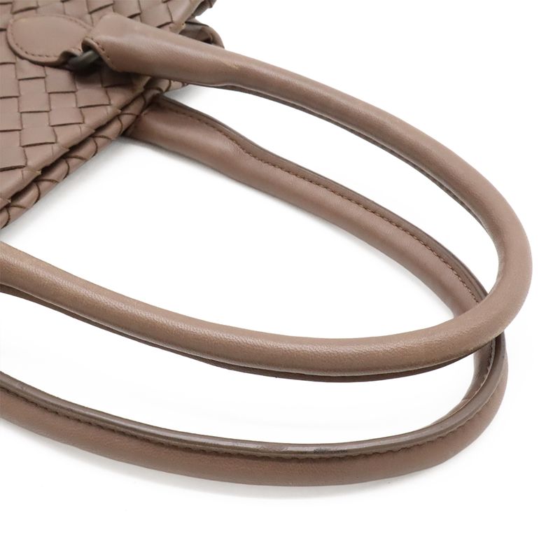 BOTTEGA VENETA Intrecciato Tote Bag Handbag Leather Pink Brown 225166