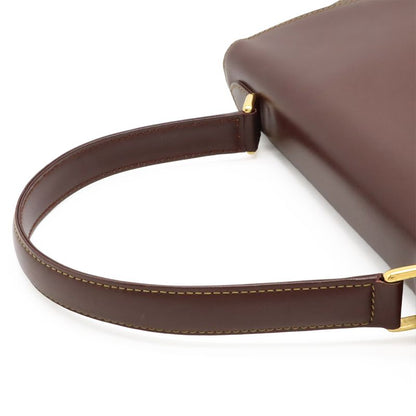 Cartier Must Handbag One Handle Cuff Leather Bold Gold Hardware