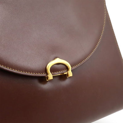 Cartier Must Handbag One Handle Cuff Leather Bold Gold Hardware