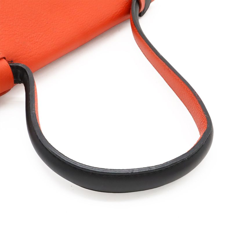 Louis Vuitton Rockmi-pm Handbag One Handle Leather Orange Red Black M50360