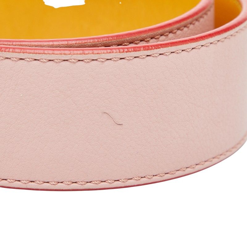 FENDI Strap Yue - Long Logo Pink Yellow - Leather Women's FENDI