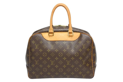 Louis Vuitton Monogram Deauville Handbag Brown Logo Bag