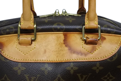 Louis Vuitton Monogram Deauville Handbag Brown Logo Bag — view 5