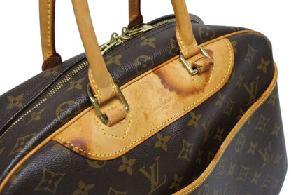 Louis Vuitton Monogram Deauville Handbag Brown Logo Bag — view 6