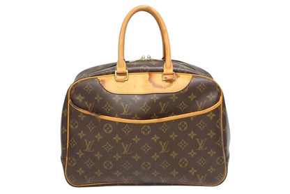 Louis Vuitton Monogram Deauville Handbag Brown Logo Bag — view 2