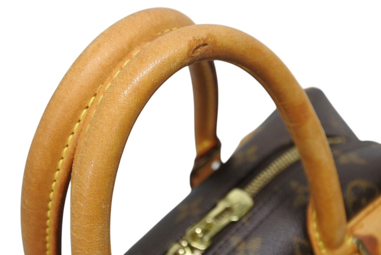 Louis Vuitton Monogram Deauville Handbag Brown Logo Bag — view 7
