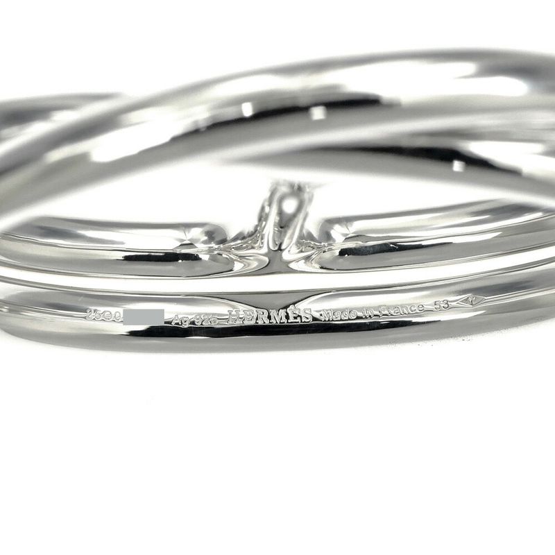 HERMES Chaine D'ancre Punk Double Ring Size 53 Ag925 Silver - Men's