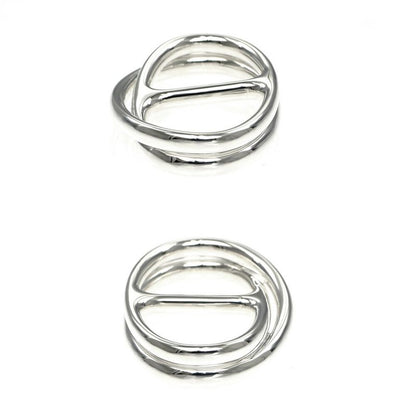 HERMES Chaine D'ancre Punk Double Ring Size 53 Ag925 Silver - Men's