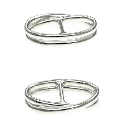 HERMES Chaine D'ancre Punk Double Ring Size 53 Ag925 Silver - Men's