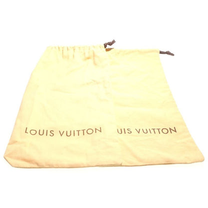 Louis Vuitton Monogram Denim Wedge Sole Heel Strap Sandals Shoes Black Brown