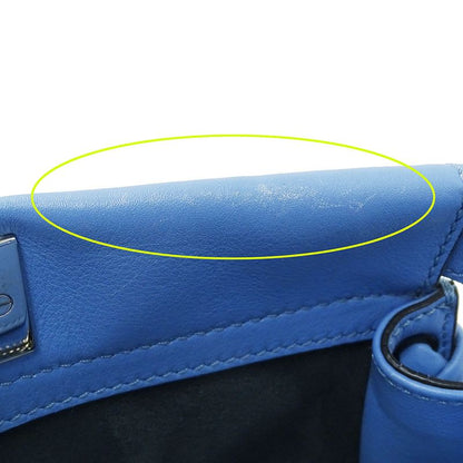 FENDI Bag Women's Brand Handbag Shoulder Bag 2way Leather Pea Cub Regular Blue
