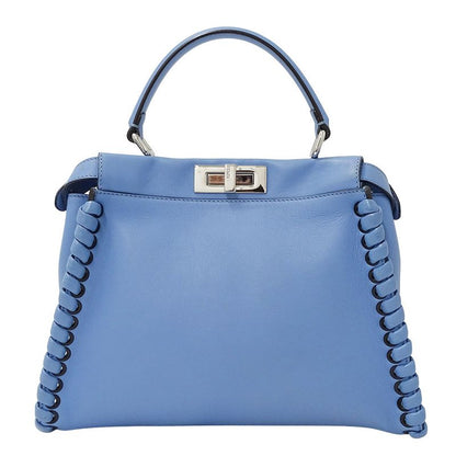 FENDI Bag Women's Brand Handbag Shoulder Bag 2way Leather Pea Cub Regular Blue